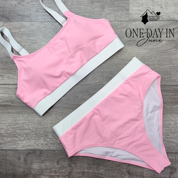 Aleumdr Crop Bikini Swimsuit Size M - Picture 3 of 6